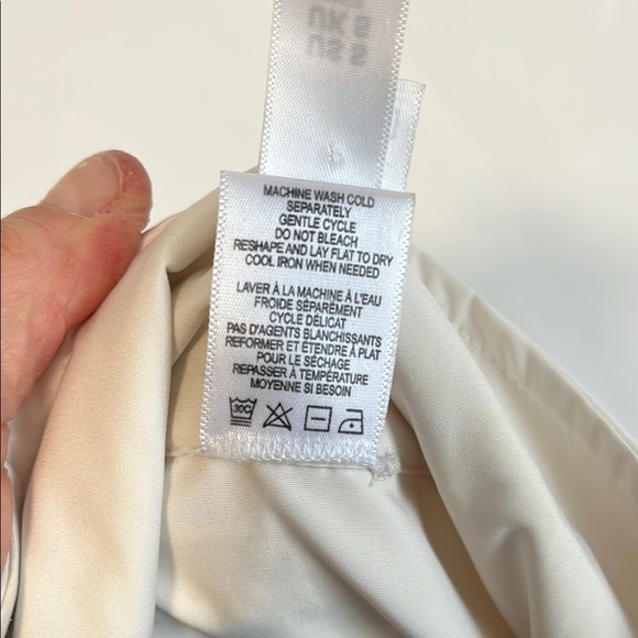 MARLA WYNN Oversized Cream Poncho Hooded Windbreaker Women's Jacket Cape, Size S - Picture 5 of 13